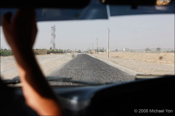 The road from the airport into Lashkar Gah is newly paved, and we drove in an unarmored pickup truck.  (The security guards in the new, armored vehicles picked up other passengers.)