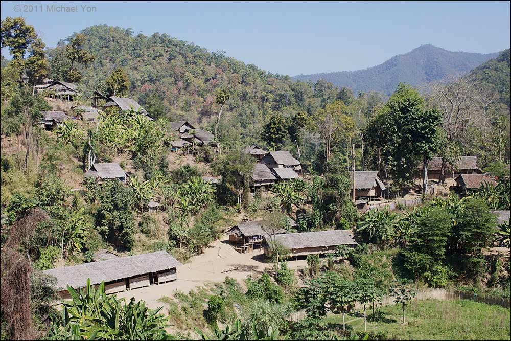 Asentamiento de desplazados internos (IDPs) de la etnia Karen, en Birmania.