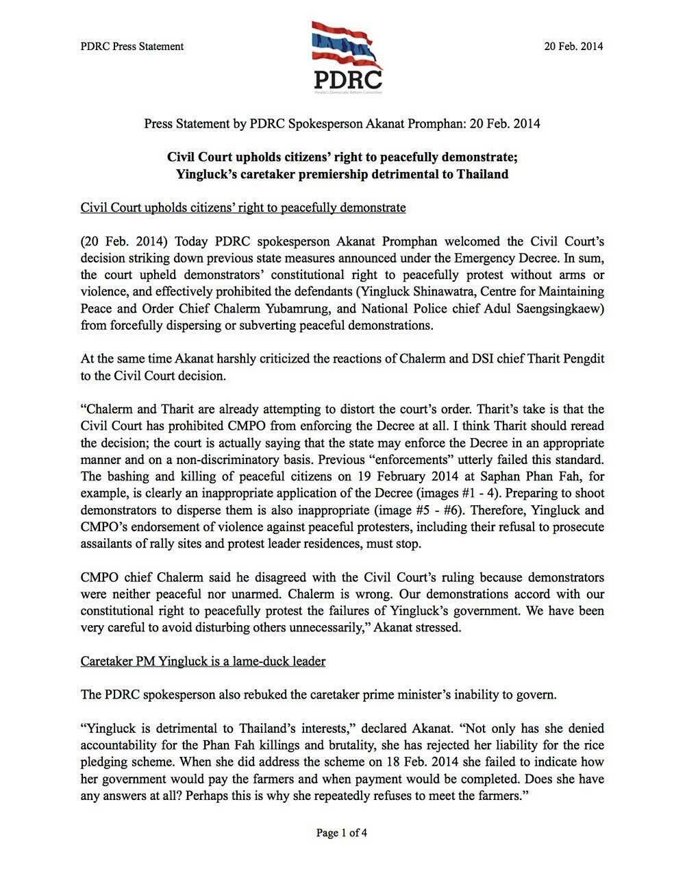pdrc-press-statement akanat 20-feb-2014 final